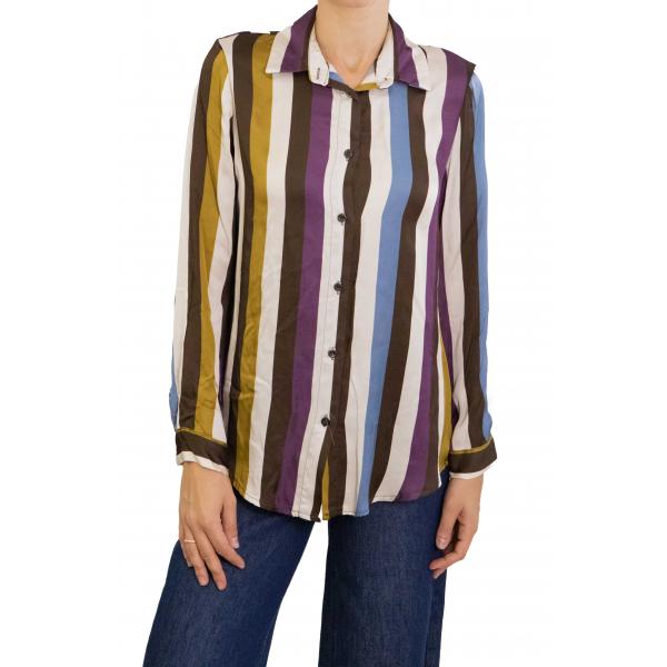 Camicia a righe multicolor 